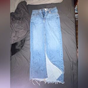 Universal Thread Blue Denim Maxi Skirt